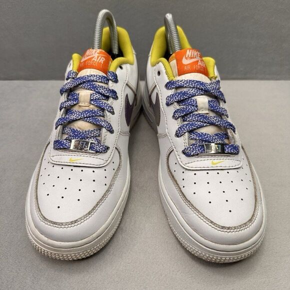 Womens 6.5 / 5Y Nike Air Force 1 Low LV8 Shoes White Magma Orange Multicolor - Picture 2 of 8